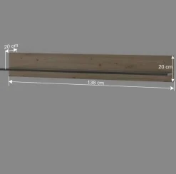 138x20x20 Wandboard in Wildeiche Optik - Lairian