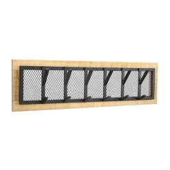 100x30x11 Wandgarderobe aus Metall Gitter Schwarz - Altabeticas