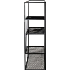 50x60x18 Wandregal aus Metall in Schwarz - Dariano