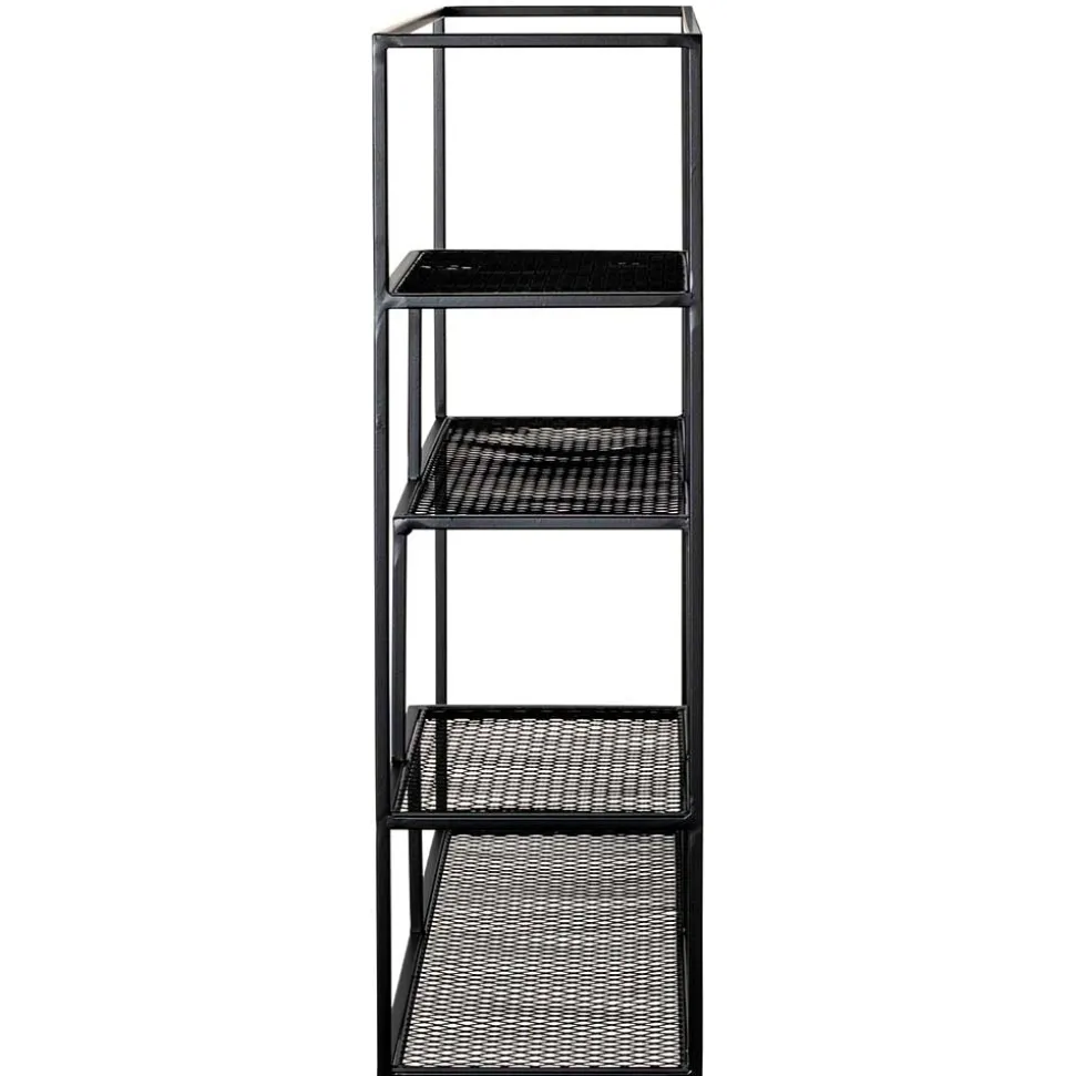 50x60x18 Wandregal aus Metall in Schwarz - Dariano
