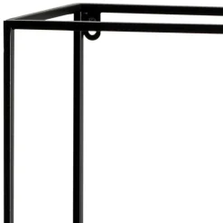 50x60x18 Wandregal aus Metall in Schwarz - Dariano