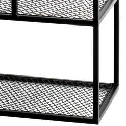50x60x18 Wandregal aus Metall in Schwarz - Dariano