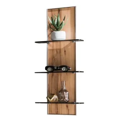 35x90x17 Wandregal mit drei Glasböden - Krofun