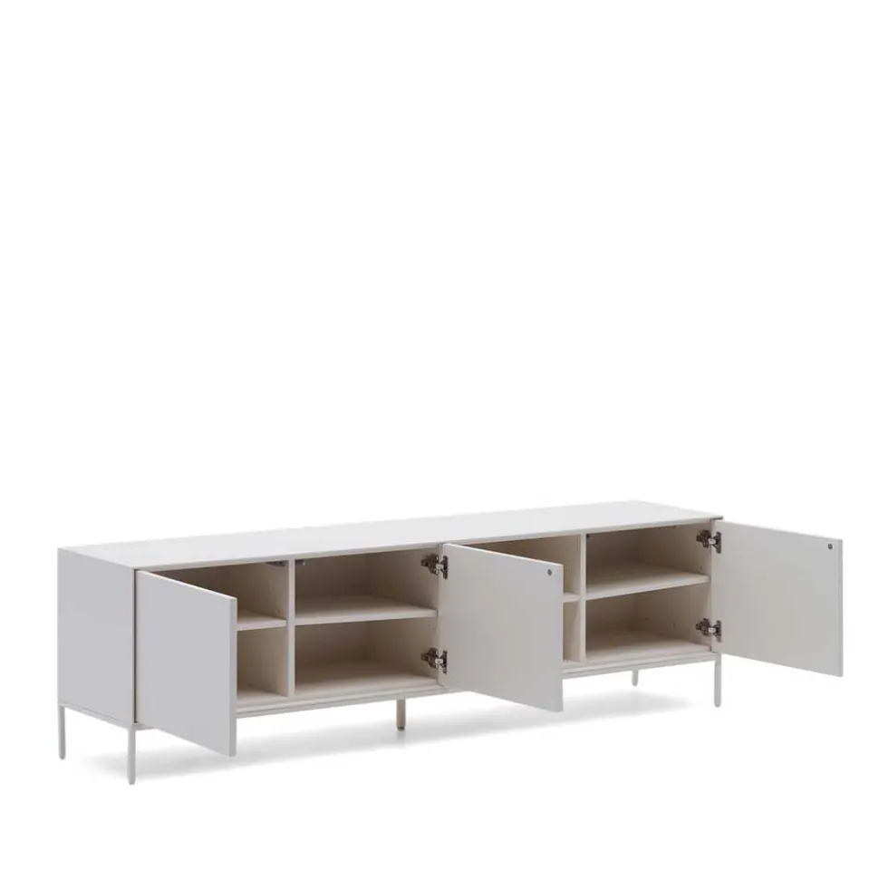 195x55x40 Weißes Lowboard modern - Dresconio