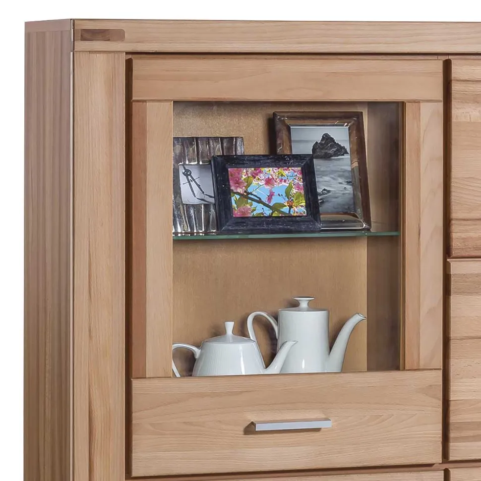 108x140x40 Wohnraum Highboard in Kernbuche - Uhelia