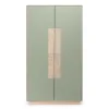 90x120x45 Wohnzimmer Highboard in Grau & Buche - Ajevos