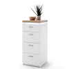 42x98x44 Wohnzimmer Hochkommode mit LED - Nusenia