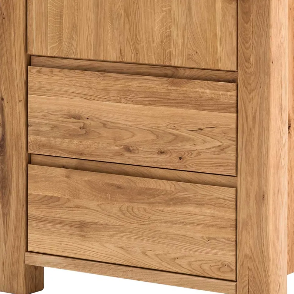 79x155x45 Wohnzimmer Schrank aus Eiche Massivholz - Tailuv