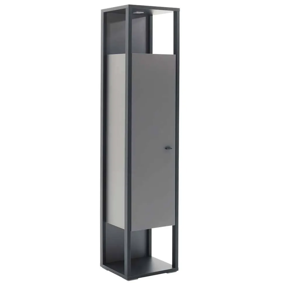 40x178x37 Wohnzimmer Schrank in Grau & Anthrazit - Ridona I