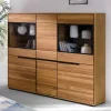 162x148x42 Wohnzimmer Schrank mit Glas Einsätzen - Sennya I