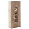 90x200x37 Wohnzimmer Schrank mit Glas Einsatz - Comrinaca