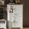 93x150x42 Wohnzimmer Schrank mit LED Licht - Sinolita