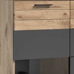 140x134x37 Wohnzimmerschrank Highboard mit Glas - Lucios