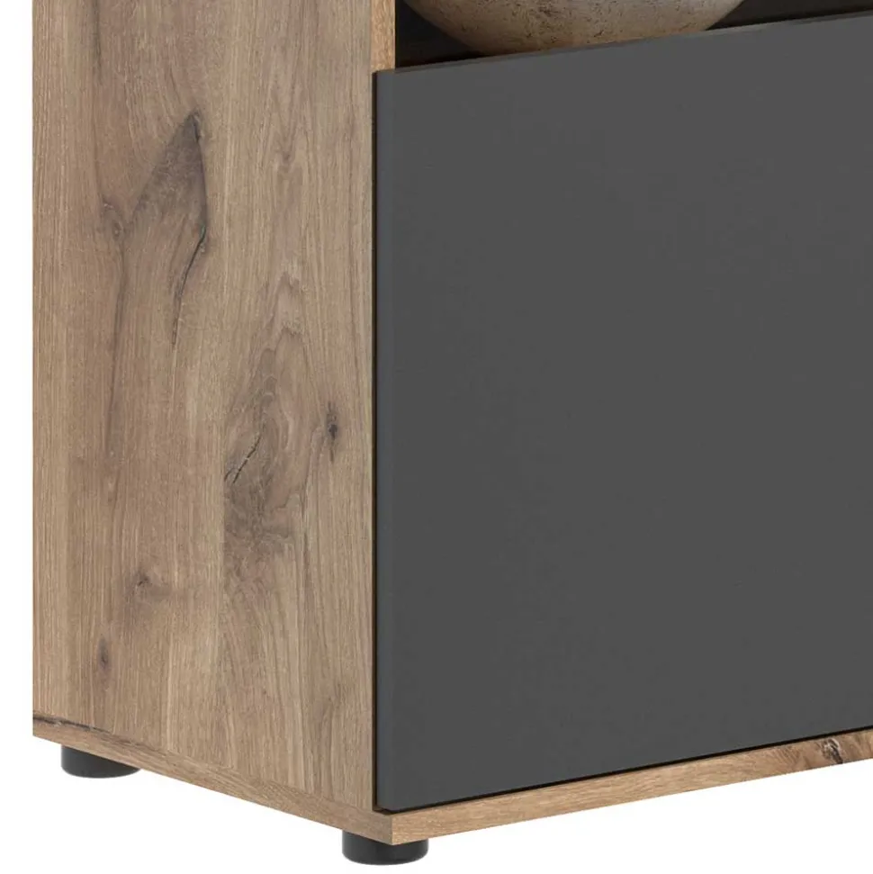 140x134x37 Wohnzimmerschrank Highboard mit Glas - Lucios