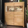 118x141x40 Wohnzimmerschrank mit Glaseinsätzen - Loitons
