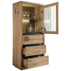65x148x40 Wohnzimmerschrank mit Glastür - Embleys