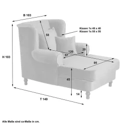 XXL Sessel in Dunkelblau Samtvelours - Louam