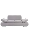 Zweier Sofa in Silbergrau und Chrom - Bergion