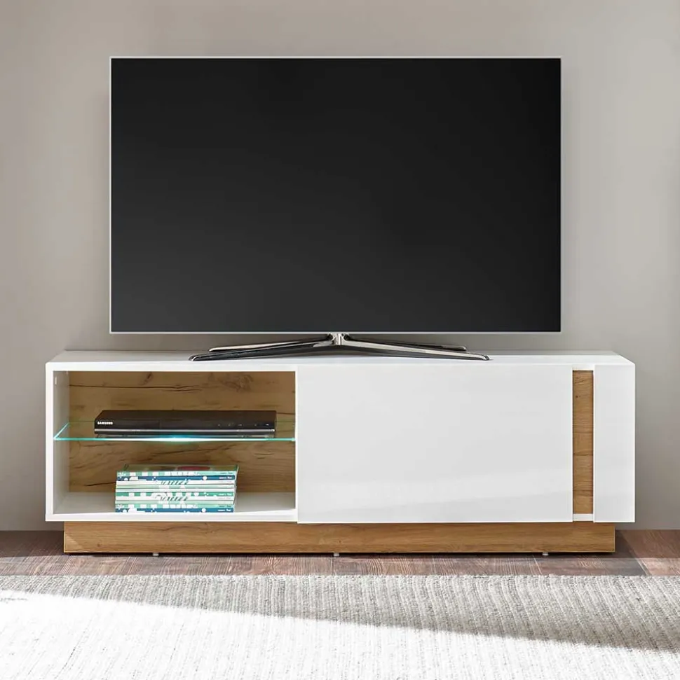 Zweifarbiges TV Board mit Klappe - Myrda