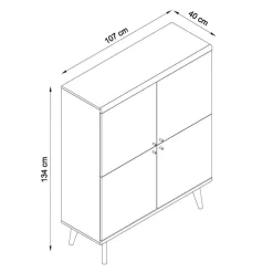 Zweifarbiges Wohnzimmer Möbel Set - Cablos (sechsteilig)