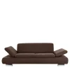 Zweisitzer Sofa in Braun mit Chrom - Delnoto