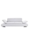 Zweisitzer Sofa in Cremeweiß mit Chrom - Syrec