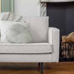 Zweisitzer Wohnzimmercouch in Beige Boucle - Elisa